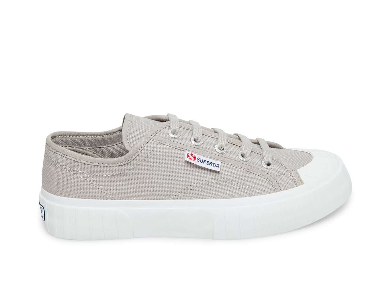 Alpargata Superga Mujer Gris Claro - 2630 Stripe - 620154FKP